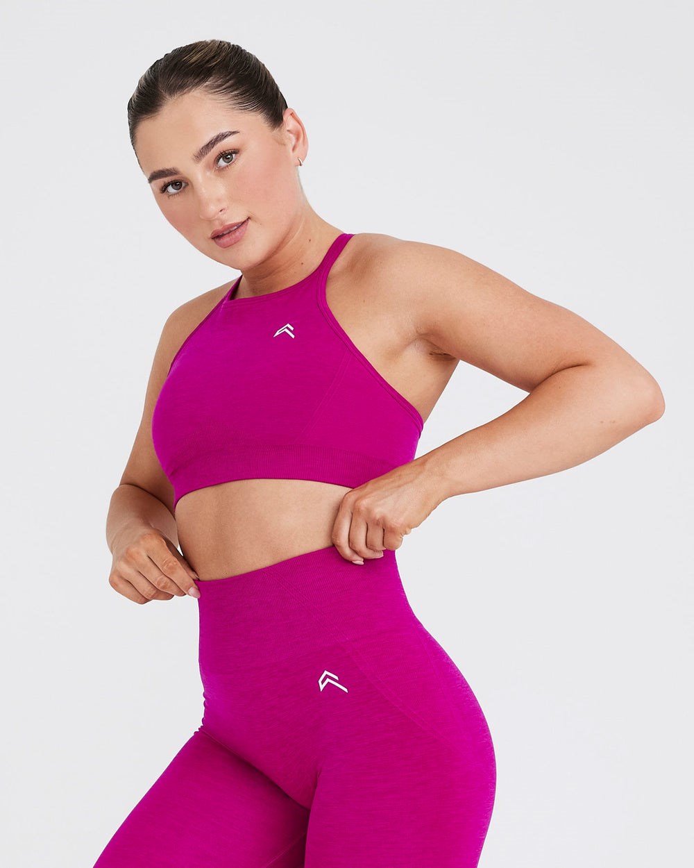 Oner Active Effortless Seamless High Neck Bralette Fuchsie | 07RCUOHAW