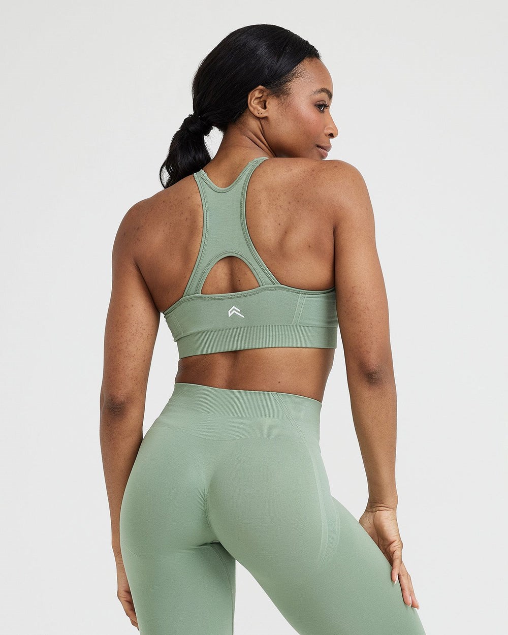 Oner Active Effortless Seamless High Neck Bralette Sage | 08GBNERTJ