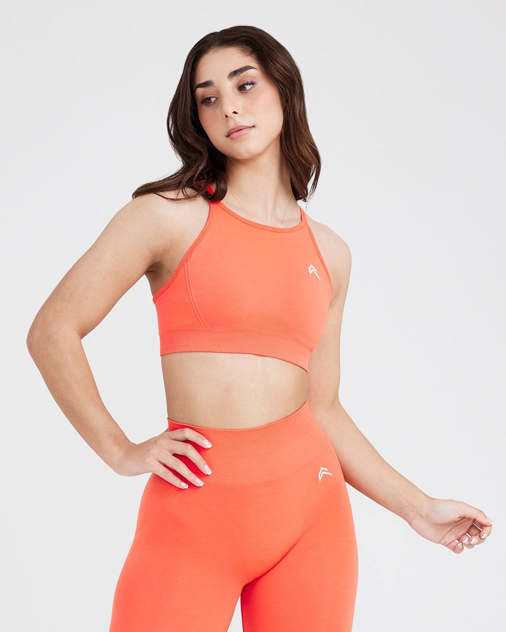 Oner Active Effortless Seamless High Neck Bralette Peach Blossom | 29LIDKFGN