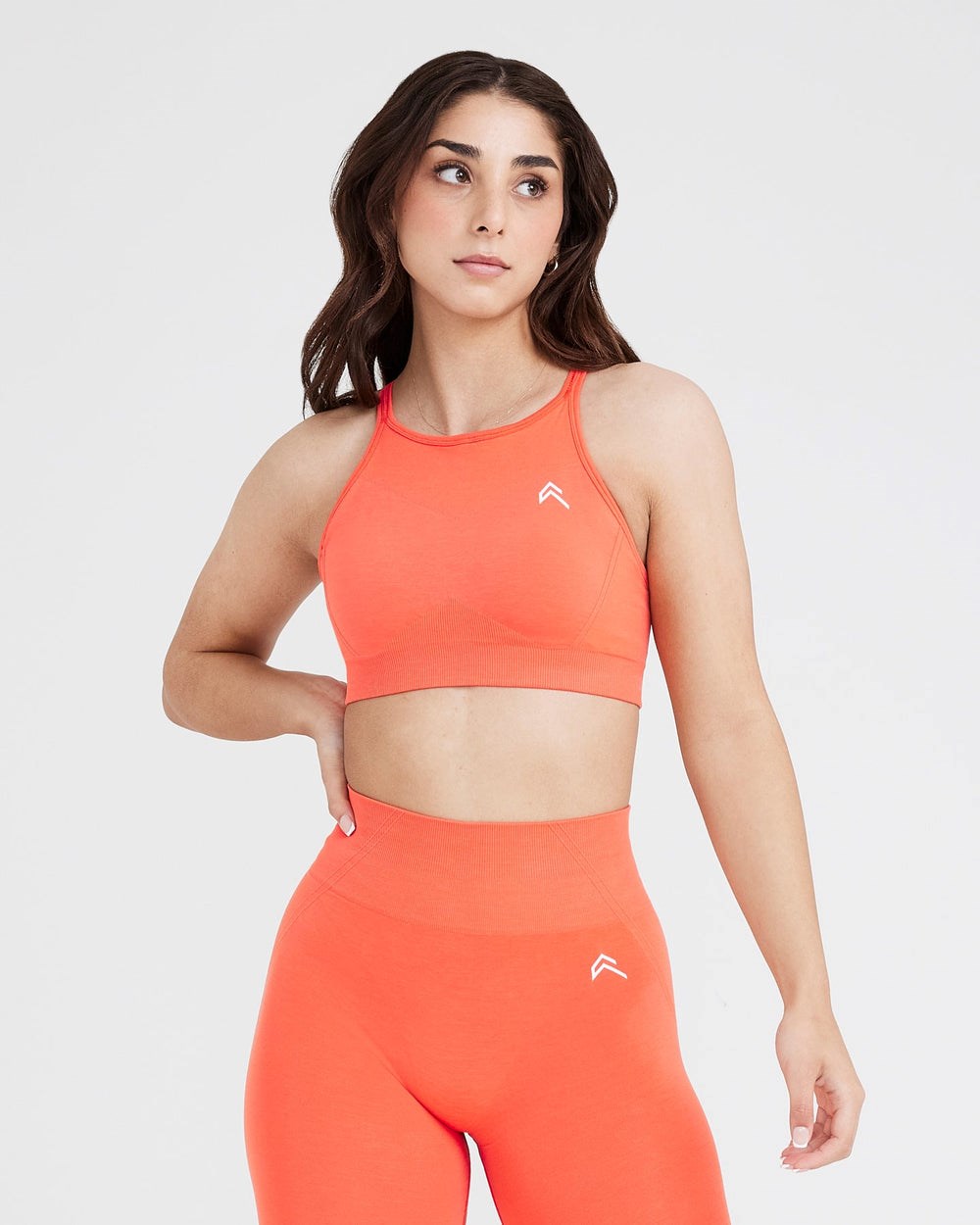 Oner Active Effortless Seamless High Neck Bralette Peach Blossom | 29LIDKFGN