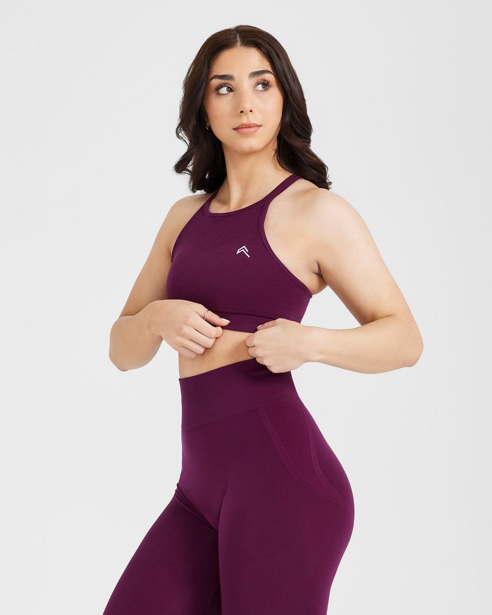 Oner Active Effortless Seamless High Neck Bralette Ripe Fig | 47MRJBPLK