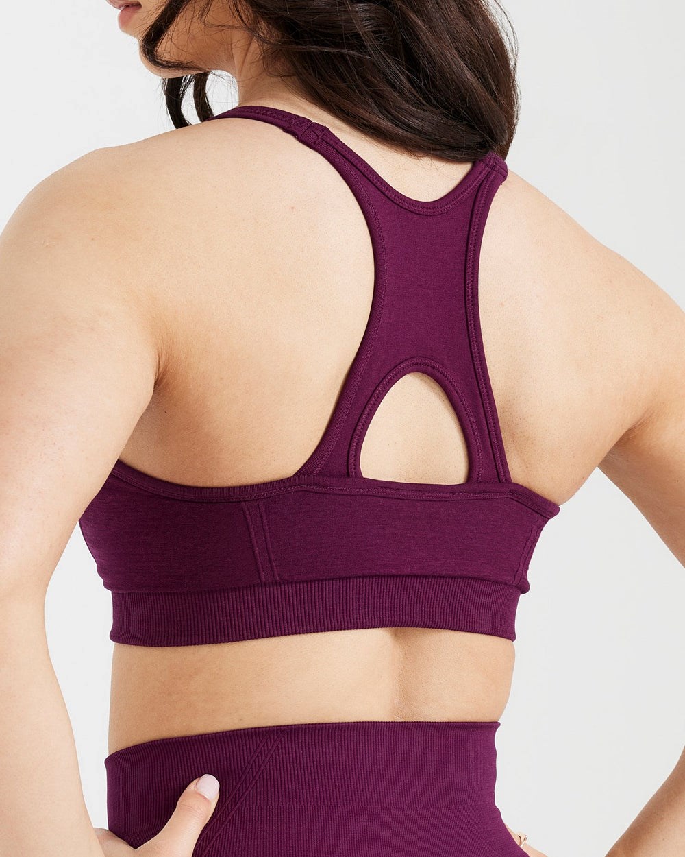 Oner Active Effortless Seamless High Neck Bralette Ripe Fig | 47MRJBPLK