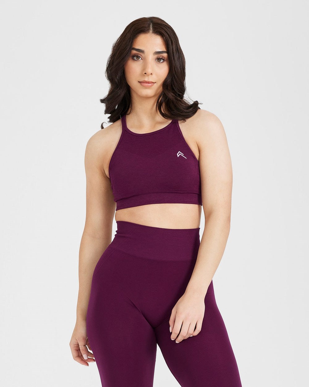 Oner Active Effortless Seamless High Neck Bralette Ripe Fig | 47MRJBPLK