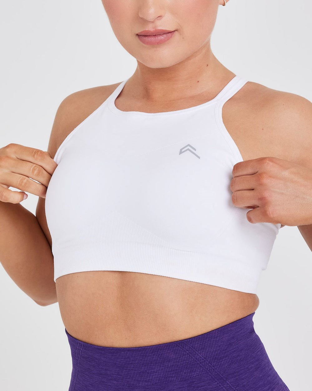 Oner Active Effortless Seamless High Neck Bralette Weiß | 61NIJZFQD