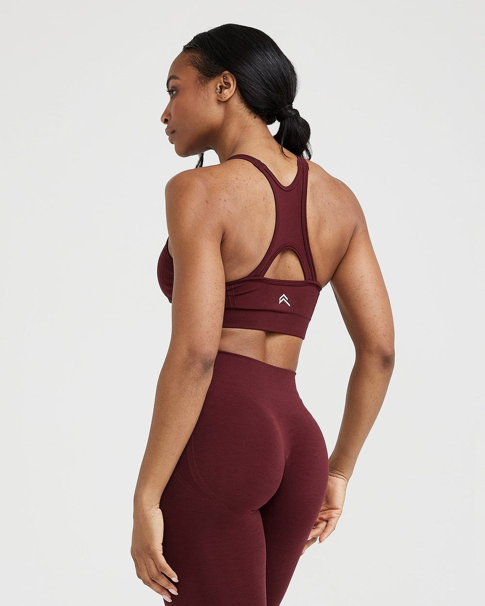 Oner Active Effortless Seamless High Neck Bralette Rosewood | 78AIZROUD