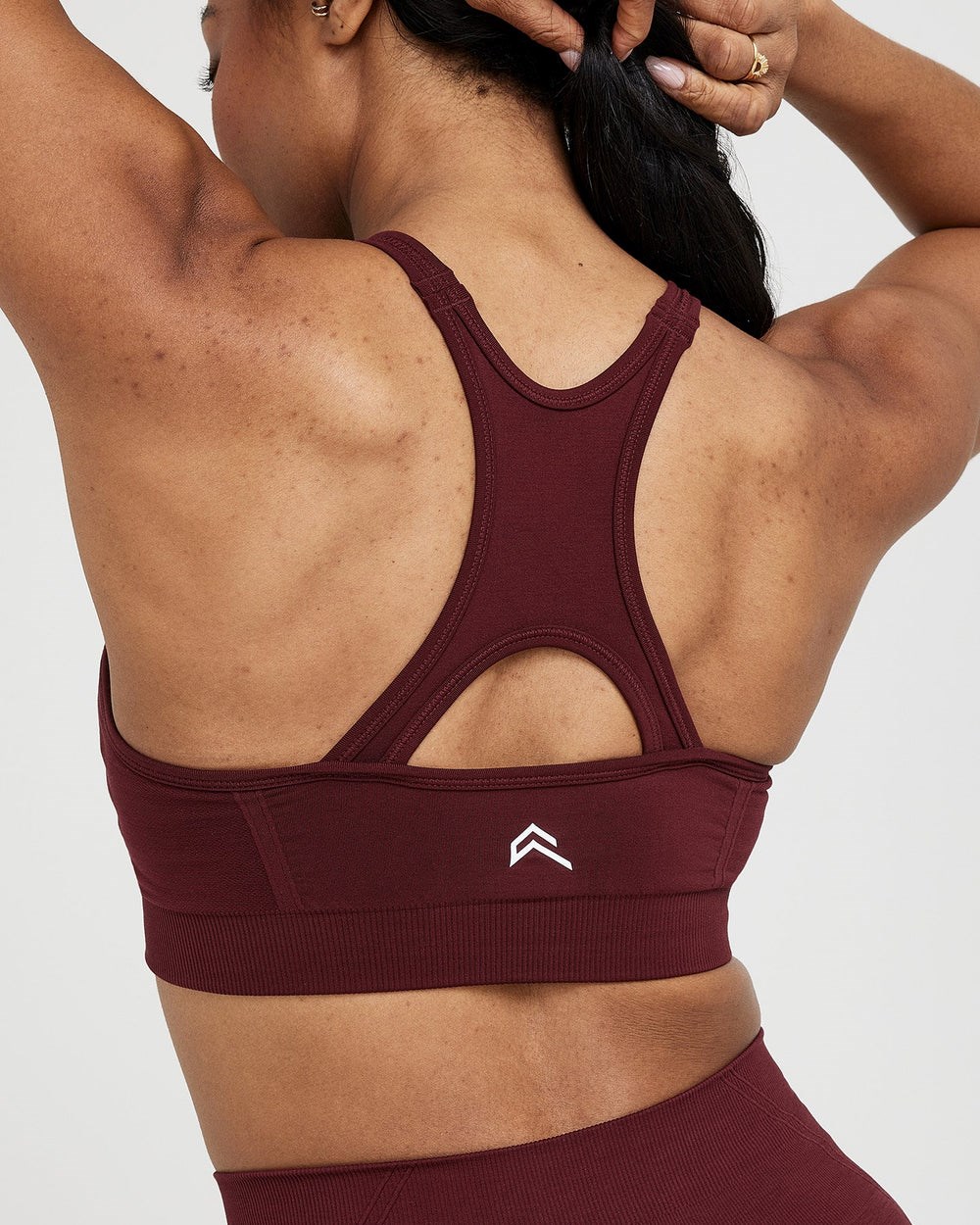 Oner Active Effortless Seamless High Neck Bralette Rosewood | 78AIZROUD