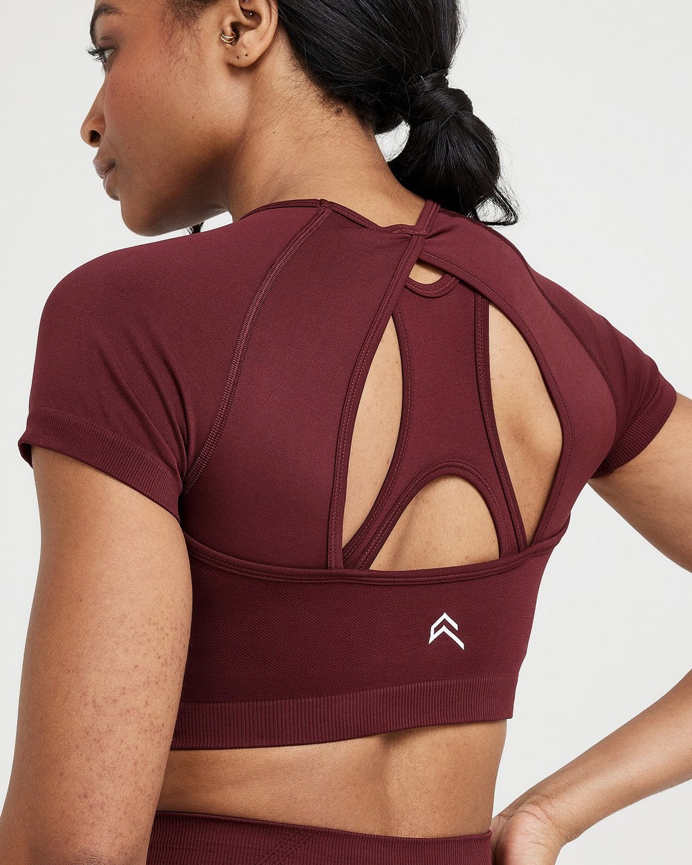 Oner Active Effortless Seamless Kurzes Sleeve Crop Top Rosewood | 17TOCZSKF