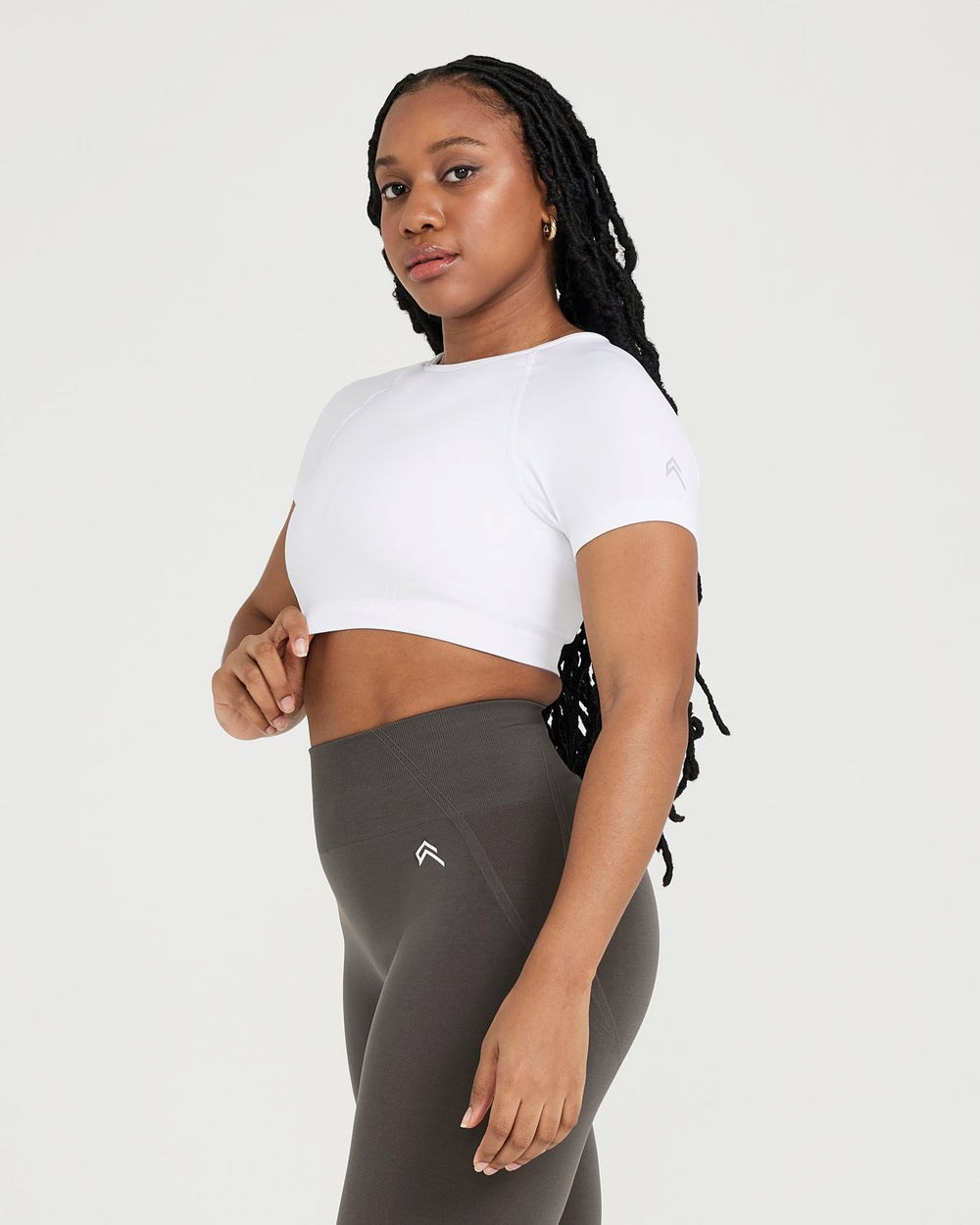 Oner Active Effortless Seamless Kurzes Sleeve Crop Top Weiß | 42VWTDYHX