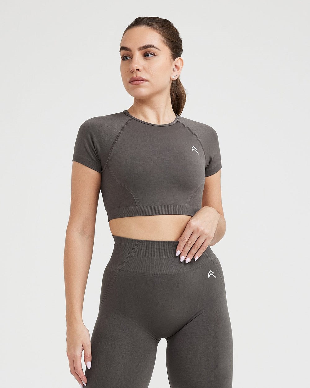 Oner Active Effortless Seamless Kurzes Sleeve Crop Top Tiefes | 75DPUGNHM