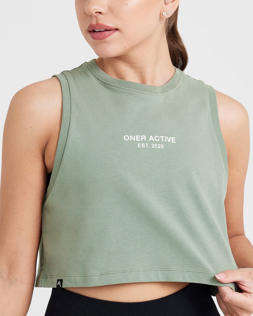 Oner Active Graphic Jersey Tank Washed Sage | 10RIZCYFJ