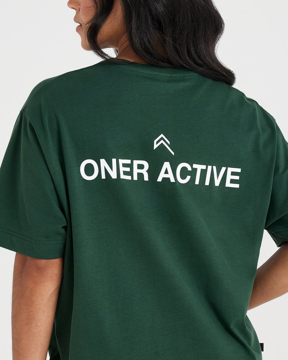 Oner Active Graphic Oversized Kurzes Sleeve Tee Evergreen | 07CRNMAKD