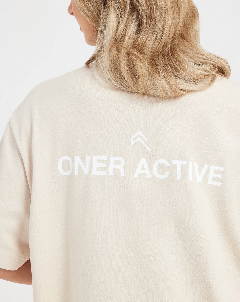 Oner Active Graphic Oversized Kurzes Sleeve Tee Washed Sand | 21GQBSHUT