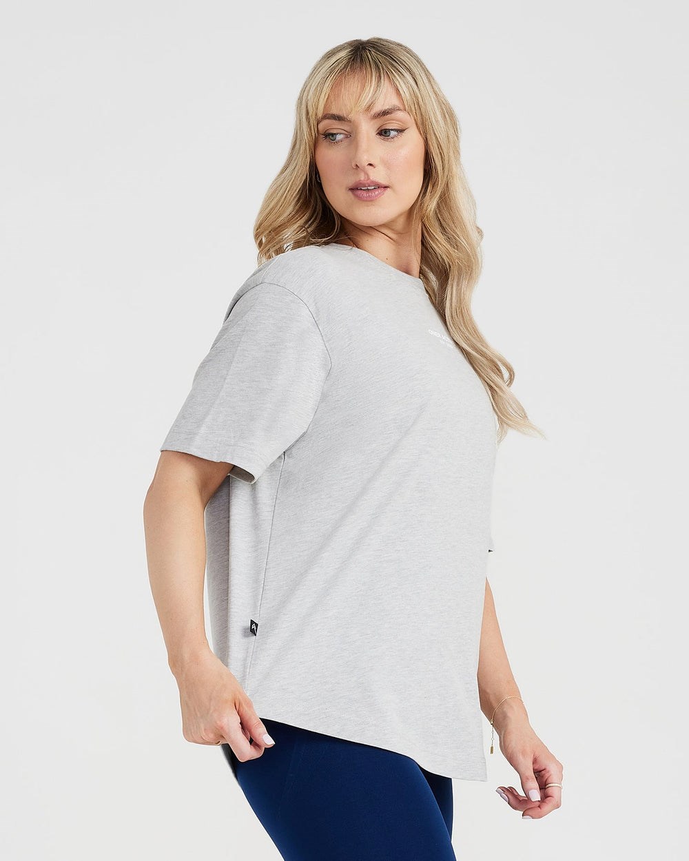 Oner Active Graphic Oversized Kurzes Sleeve Tee Silber | 25XDAFBEQ