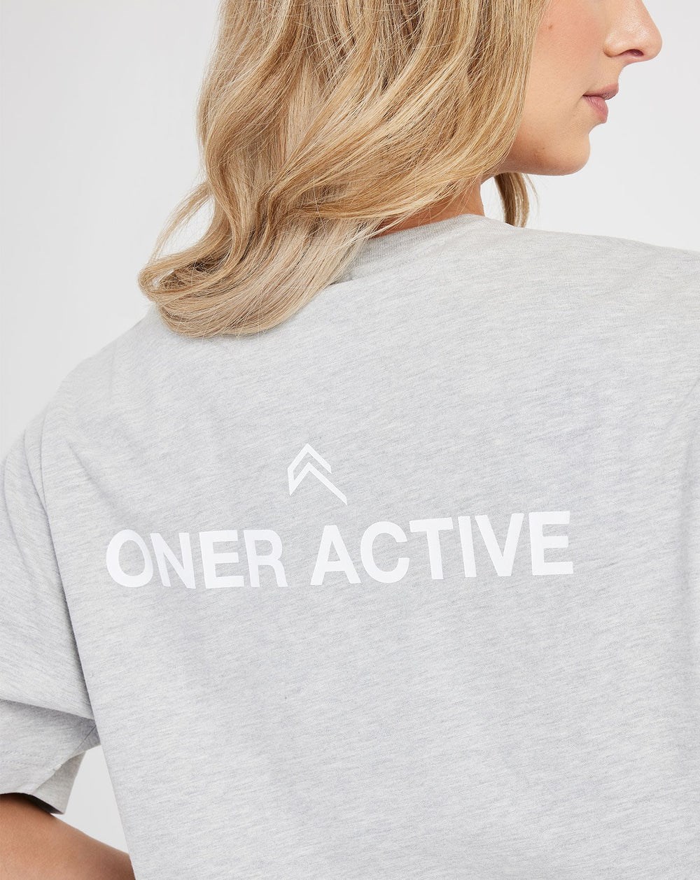 Oner Active Graphic Oversized Kurzes Sleeve Tee Silber | 25XDAFBEQ