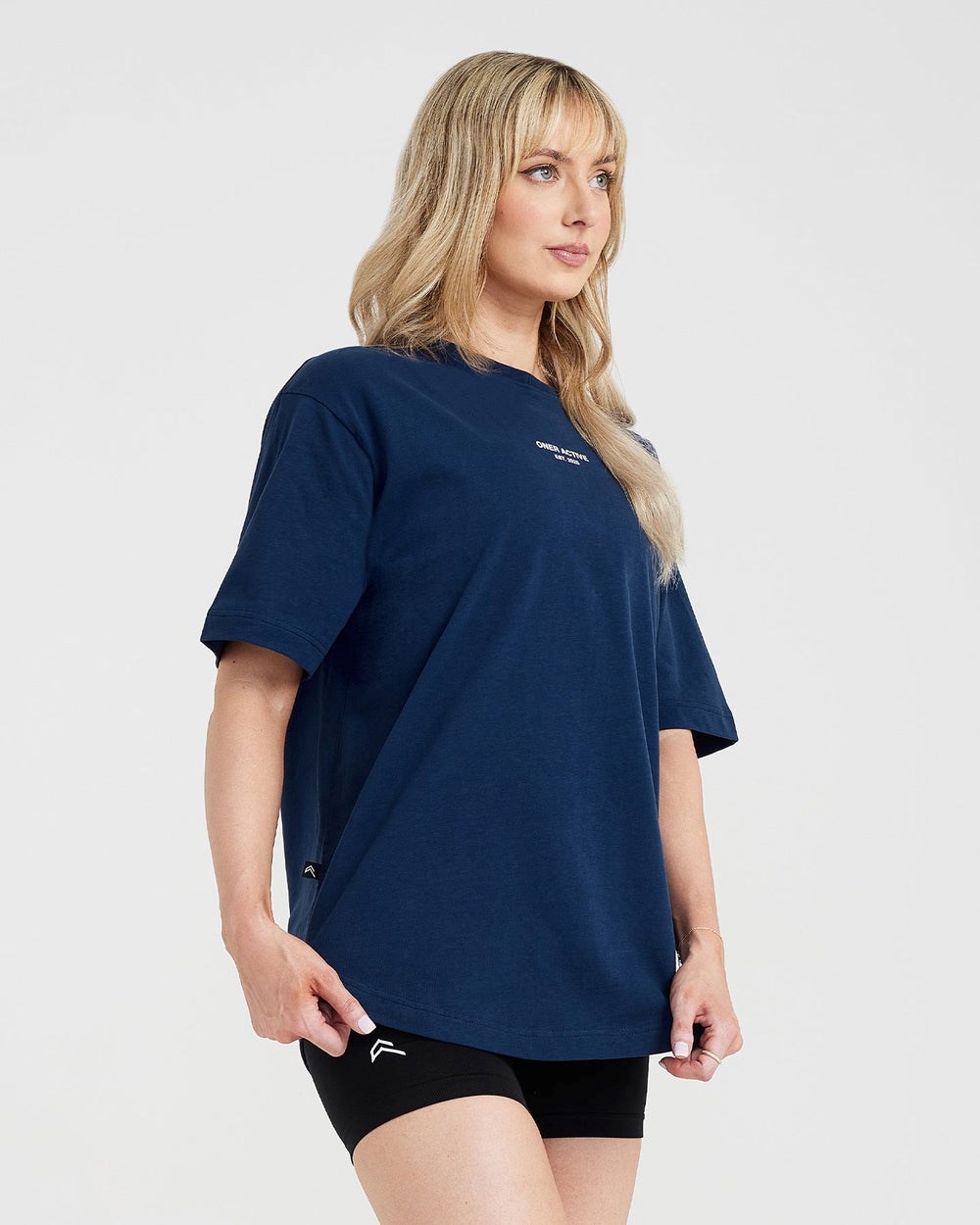 Oner Active Graphic Oversized Kurzes Sleeve Tee Washed Midnight | 39TGXFYVZ