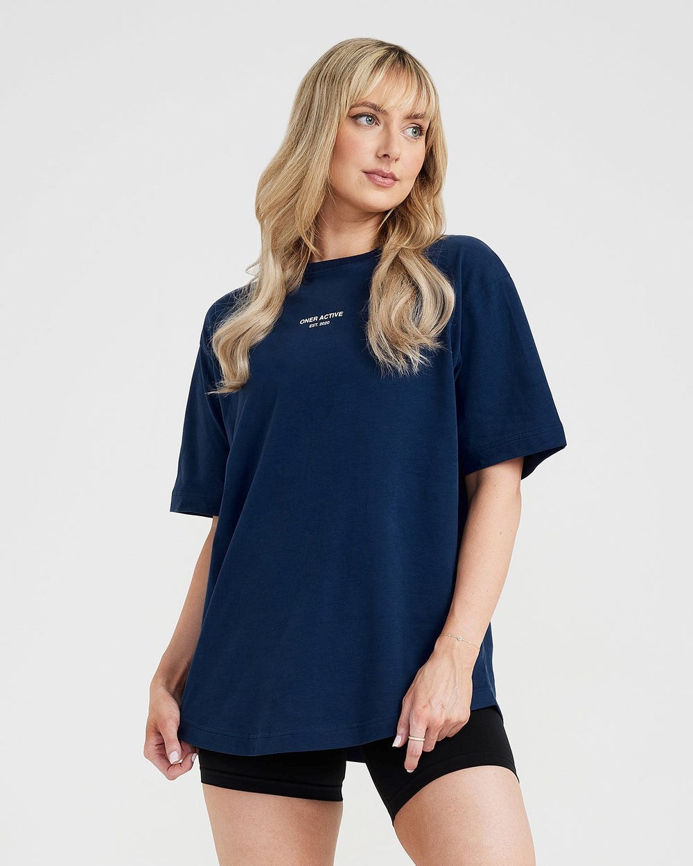 Oner Active Graphic Oversized Kurzes Sleeve Tee Washed Midnight | 39TGXFYVZ