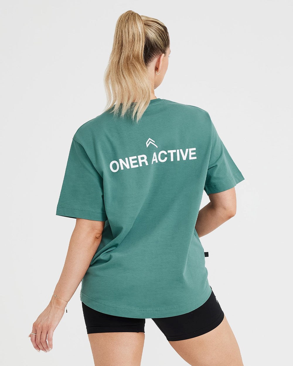 Oner Active Graphic Oversized Kurzes Sleeve Tee Grün | 46WMNCJSE