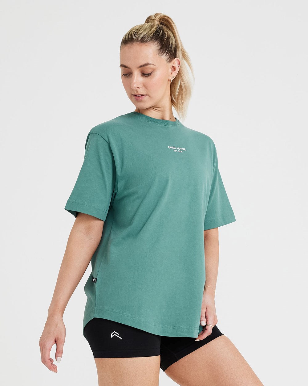 Oner Active Graphic Oversized Kurzes Sleeve Tee Grün | 46WMNCJSE