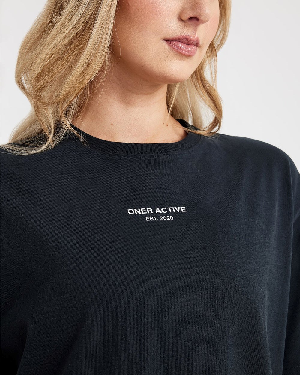 Oner Active Graphic Oversized Kurzes Sleeve Tee Schwarz | 57QZRAPWI