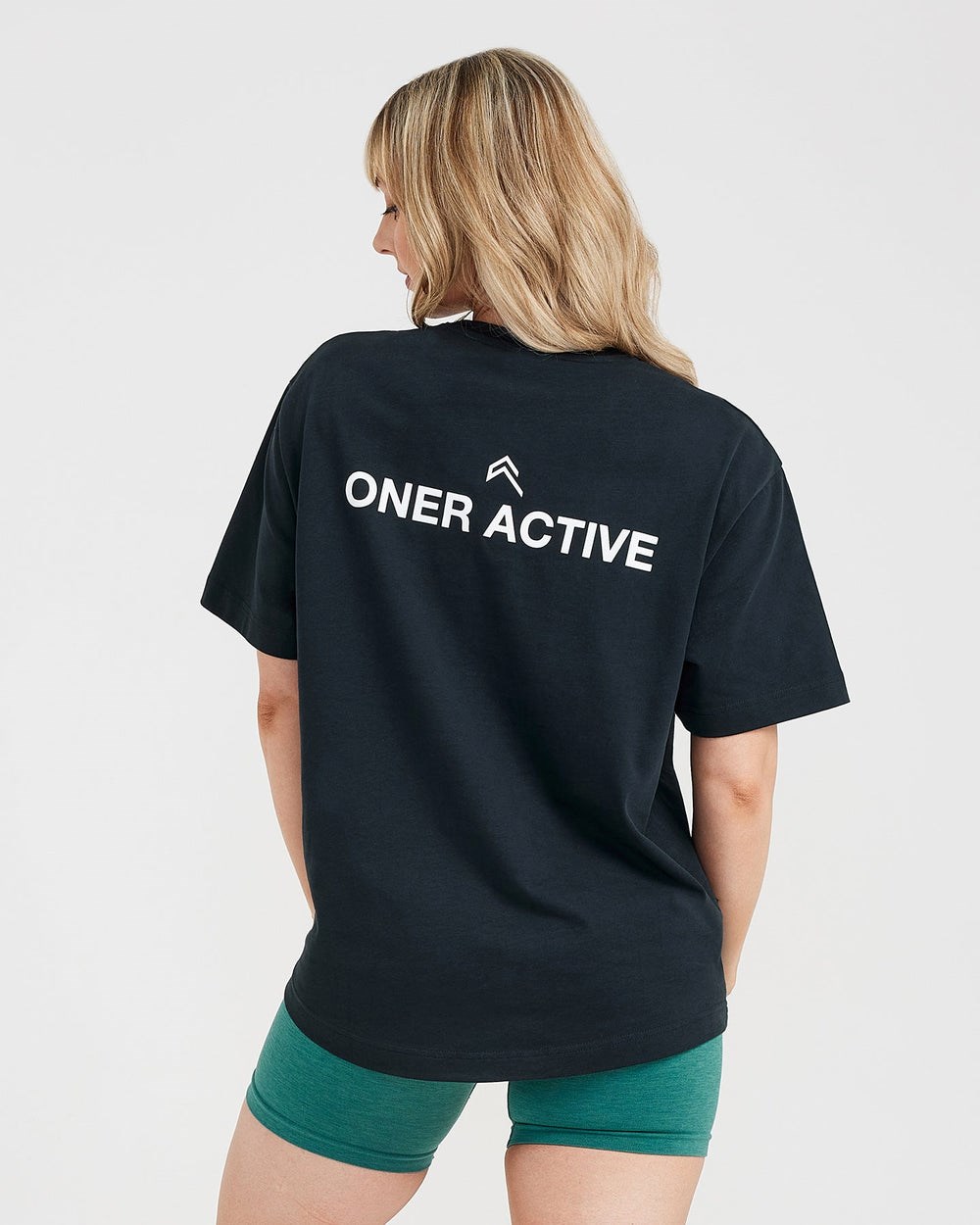 Oner Active Graphic Oversized Kurzes Sleeve Tee Schwarz | 57QZRAPWI