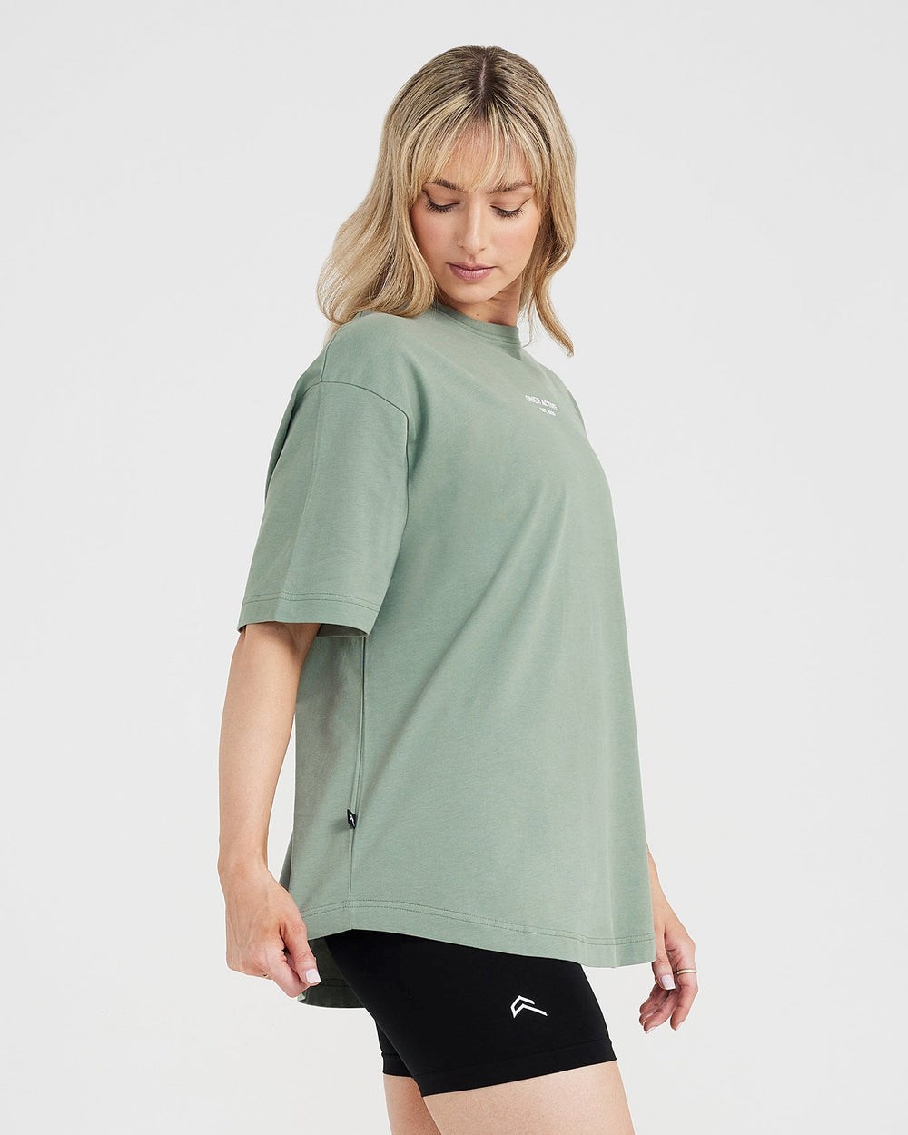 Oner Active Graphic Oversized Kurzes Sleeve Tee Washed Sage | 90ZTCRJUP