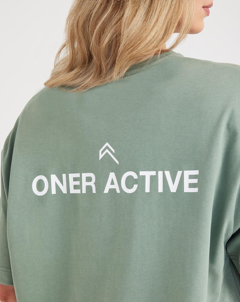 Oner Active Graphic Oversized Kurzes Sleeve Tee Washed Sage | 90ZTCRJUP