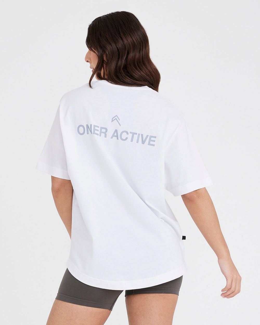 Oner Active Graphic Oversized Kurzes Sleeve Tee Weiß | 92GOUIJVQ