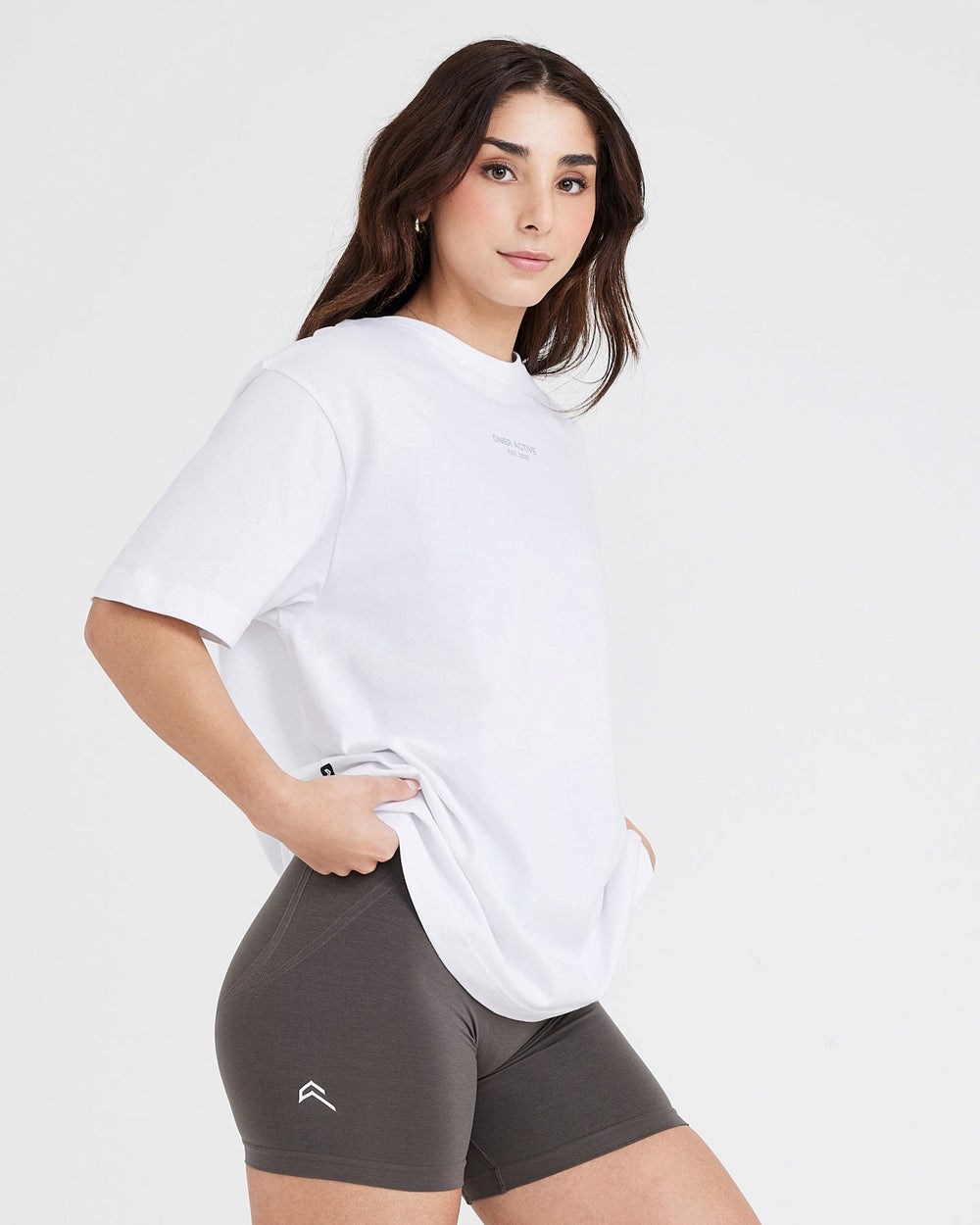 Oner Active Graphic Oversized Kurzes Sleeve Tee Weiß | 92GOUIJVQ