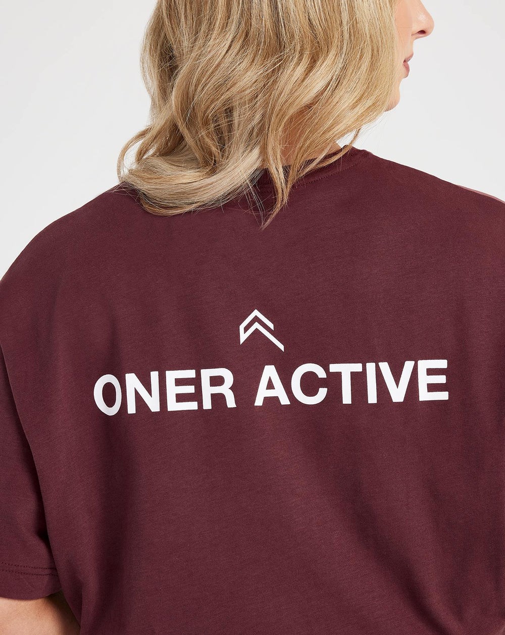 Oner Active Graphic Oversized Kurzes Sleeve Tee Washed Rosewood | 92RUWCBHS