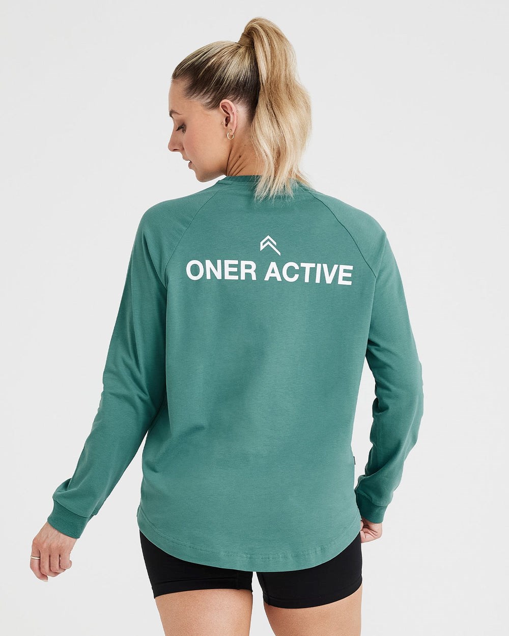 Oner Active Graphic Oversized Long Sleeve Tee Grün | 30ROCQGDB