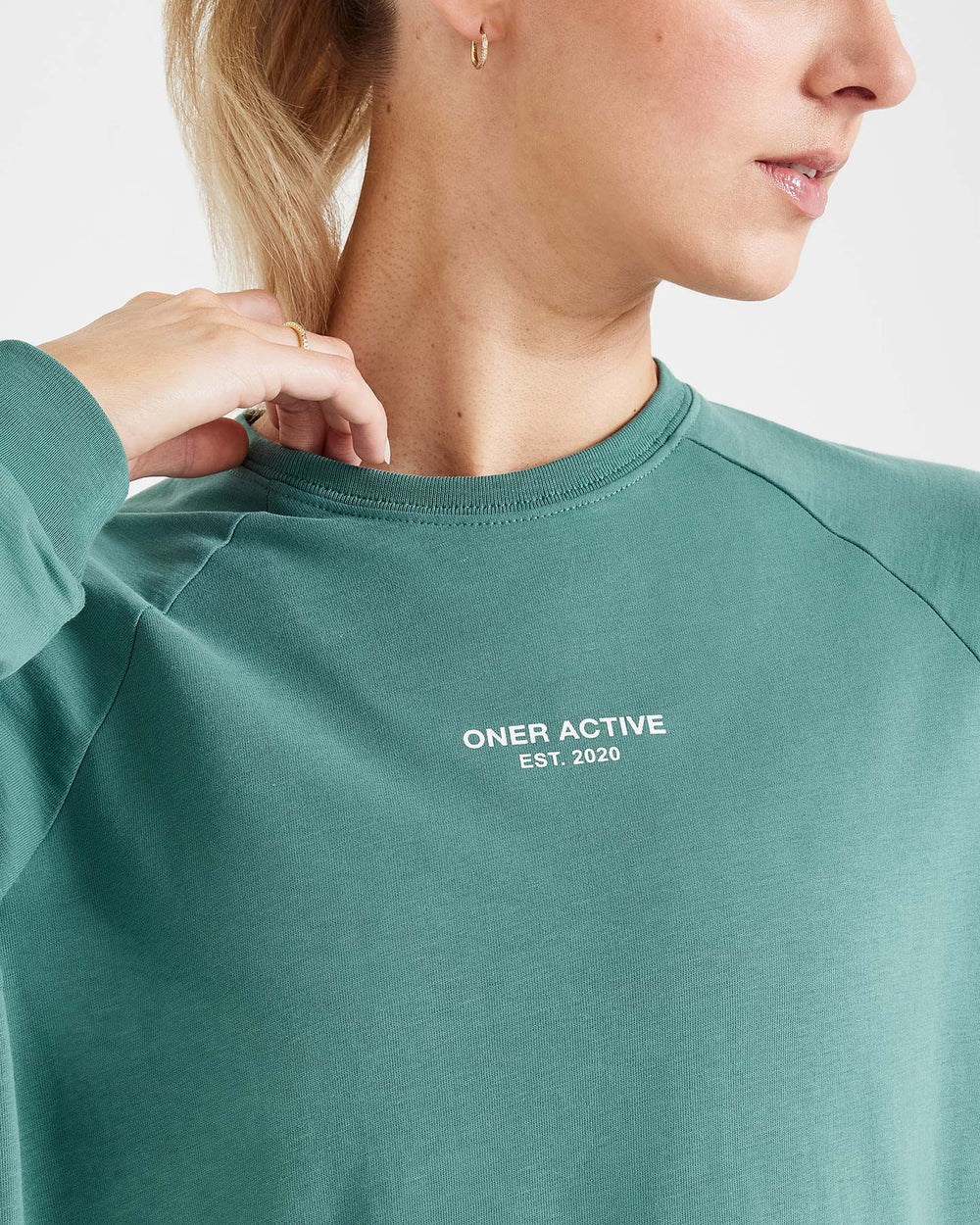 Oner Active Graphic Oversized Long Sleeve Tee Grün | 30ROCQGDB