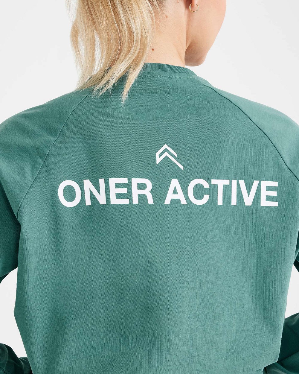 Oner Active Graphic Oversized Long Sleeve Tee Grün | 30ROCQGDB