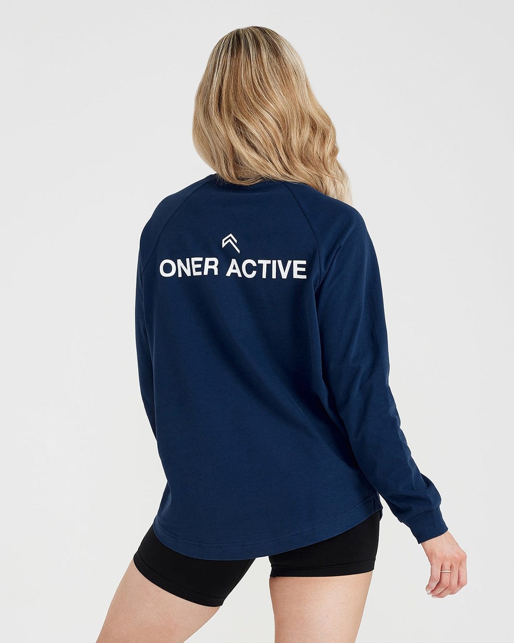 Oner Active Graphic Oversized Long Sleeve Tee Washed Midnight | 36LQRZGCV