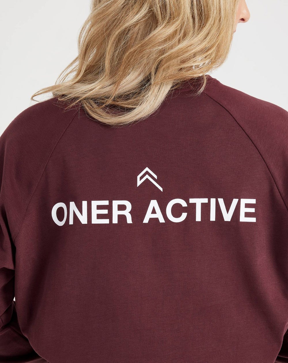 Oner Active Graphic Oversized Long Sleeve Tee Washed Rosewood | 46HRXLVEN