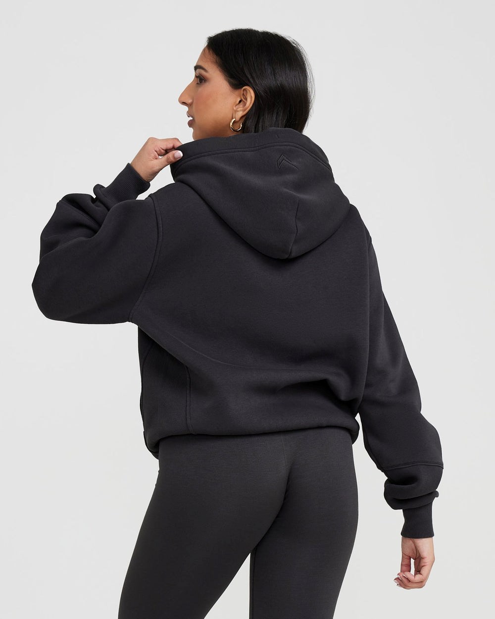 Oner Active Klassische Lounge Oversized Zip Through Hoodie Coal | 08MUELNGH