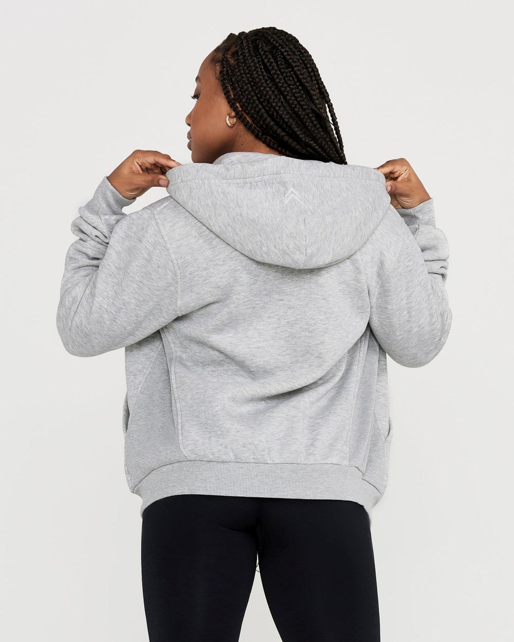 Oner Active Klassische Lounge Oversized Zip Through Hoodie Silber Grau | 35ASWJPLK