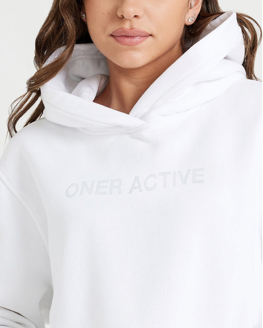 Oner Active Klassische Lounge Oversized Hoodie Weiß | 52UXCOYRI