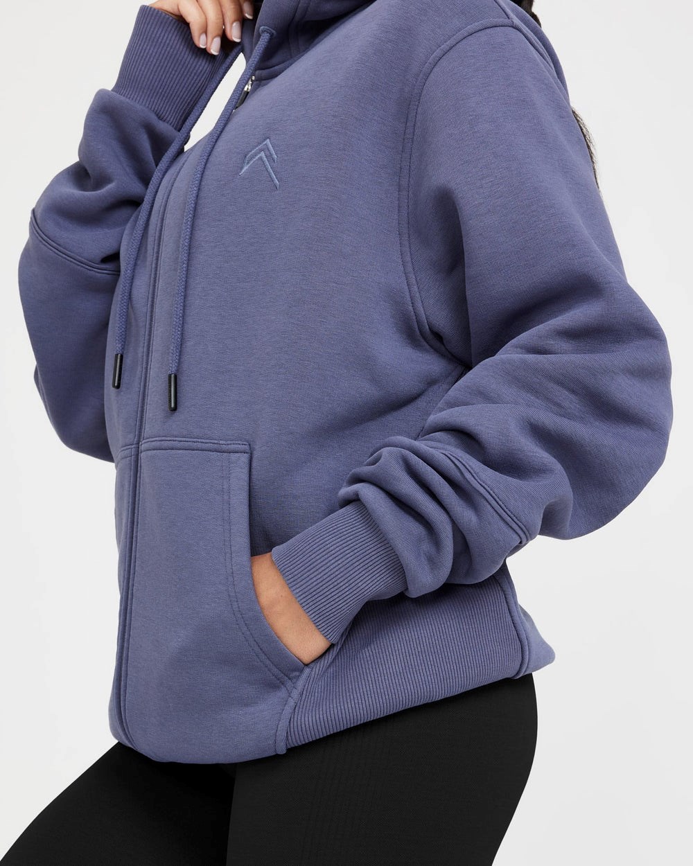 Oner Active Klassische Lounge Oversized Zip Through Hoodie Blau | 82SOMUKVD