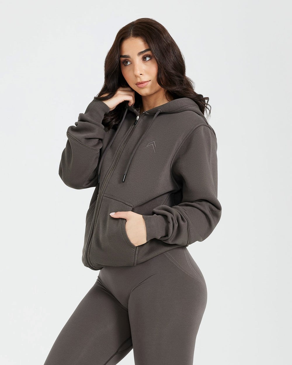 Oner Active Klassische Lounge Oversized Zip Through Hoodie Tiefes | 85IYWKFVT