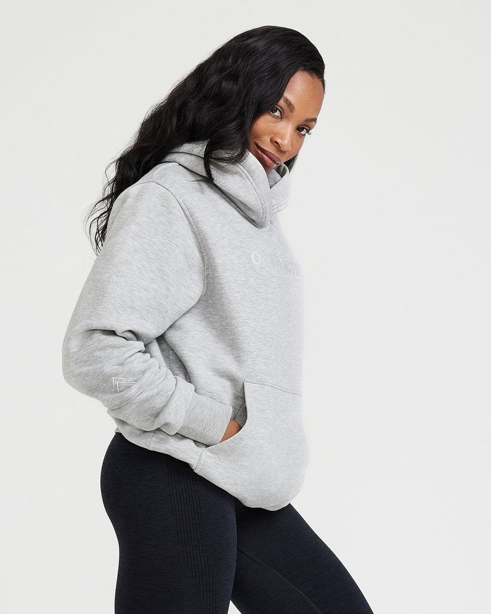 Oner Active Klassische Lounge Oversized Hoodie Silber | 89CVAETMK