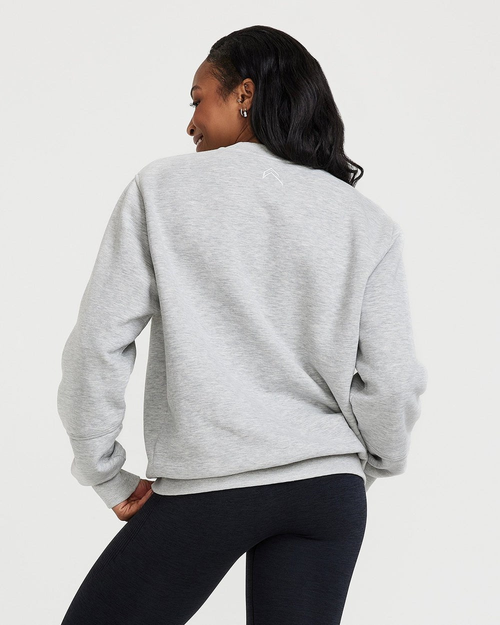 Oner Active Klassische Lounge Oversized Crew Neck Silber | 92QINJBZS