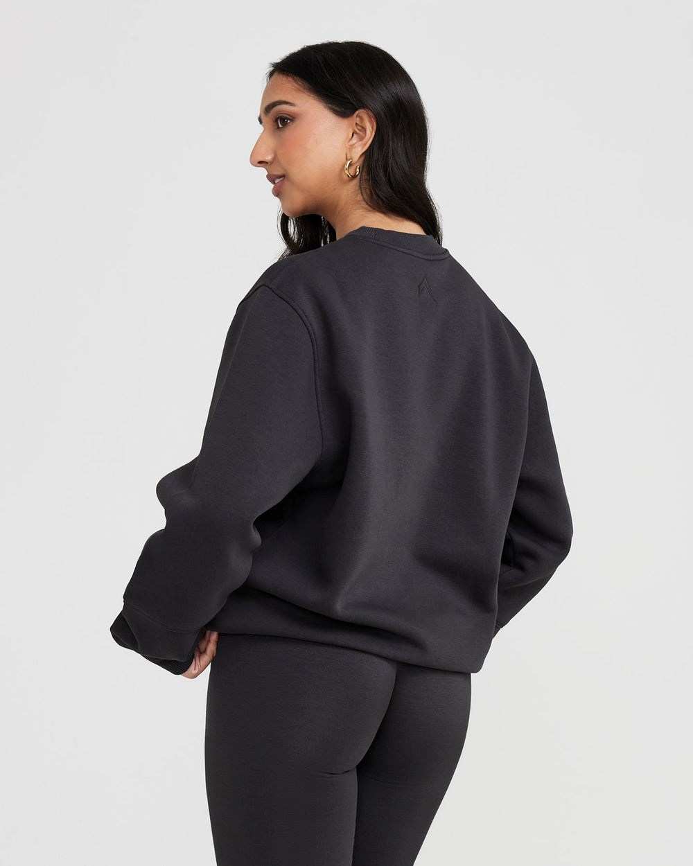 Oner Active Klassische Lounge Oversized Crew Neck Coal | 98CFTYBPZ