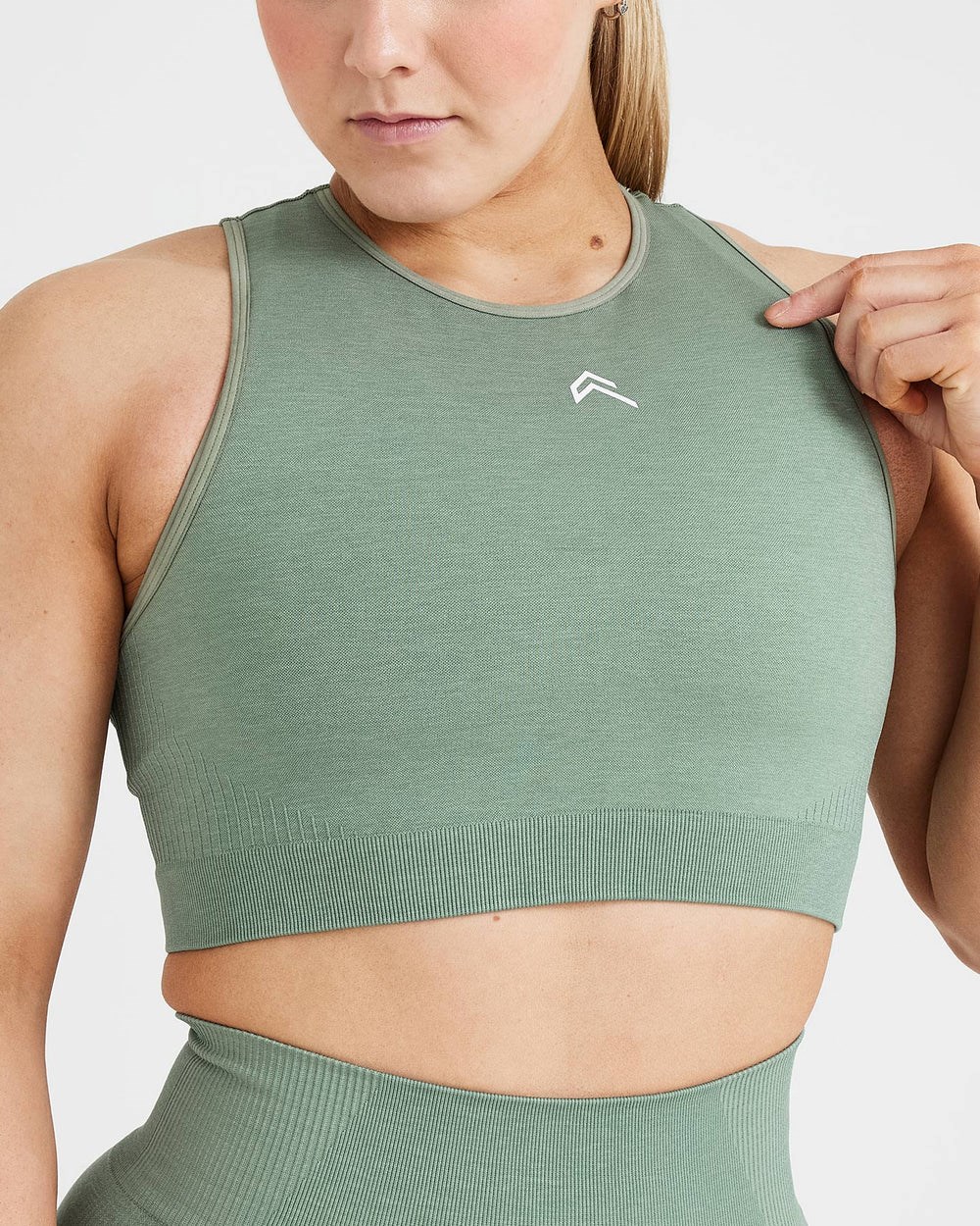 Oner Active Klassische Seamless 2.0 Crop Top Sage Marl | 20JMBGWLX