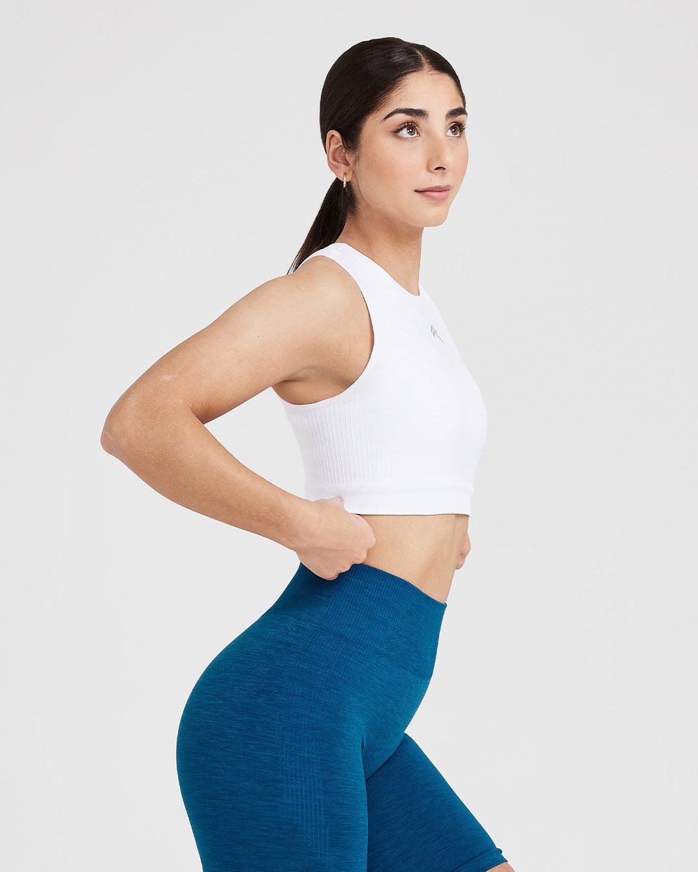 Oner Active Klassische Seamless 2.0 Crop Top Weiß | 49SOEMUHR