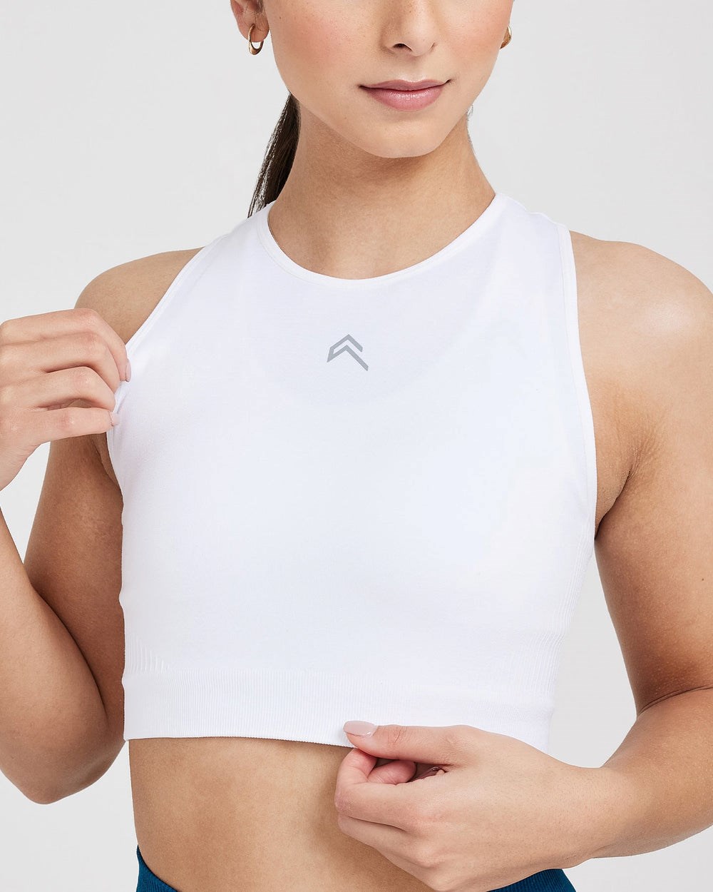 Oner Active Klassische Seamless 2.0 Crop Top Weiß | 49SOEMUHR