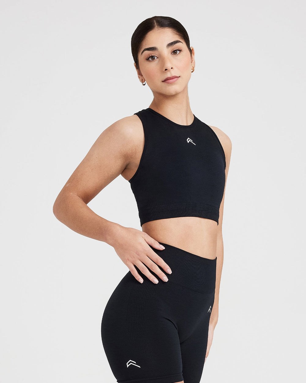 Oner Active Klassische Seamless 2.0 Crop Top Schwarz | 60GEATWFZ