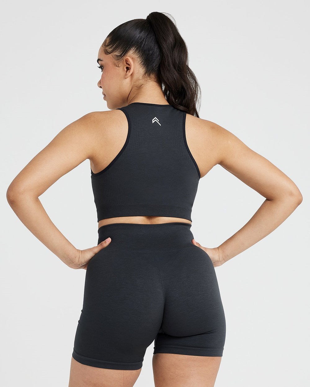 Oner Active Klassische Seamless 2.0 Crop Top Coal Marl | 93NFEKYSV