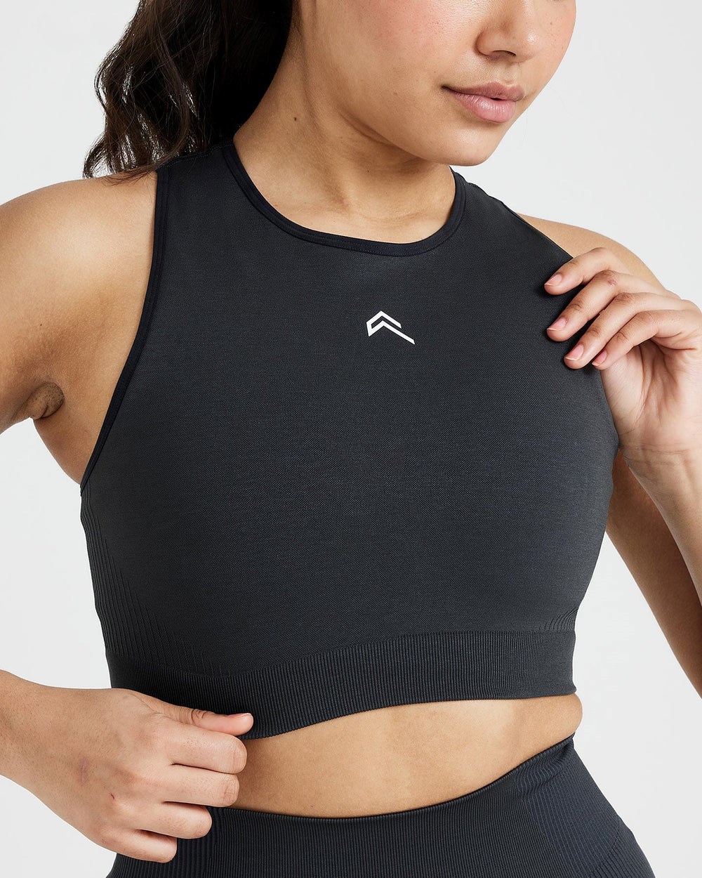 Oner Active Klassische Seamless 2.0 Crop Top Coal Marl | 93NFEKYSV