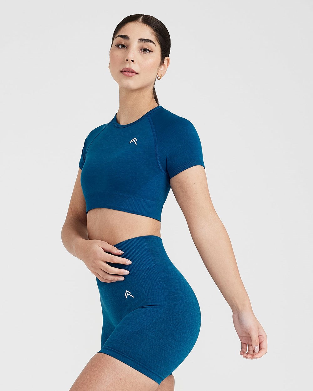 Oner Active Klassische Seamless 2.0 Kurzes Sleeve Crop Top Blau | 17RLFSNZE