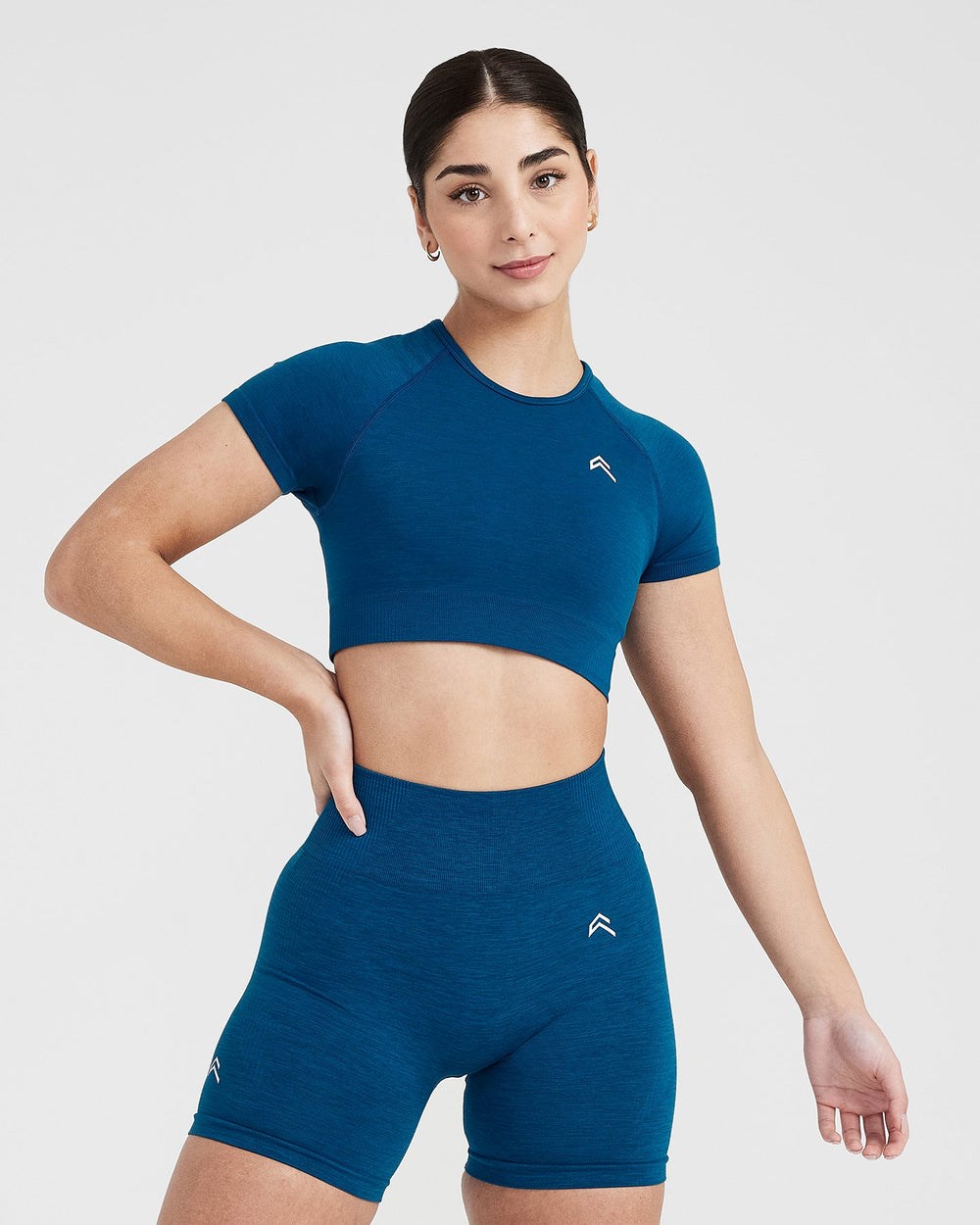 Oner Active Klassische Seamless 2.0 Kurzes Sleeve Crop Top Blau | 17RLFSNZE